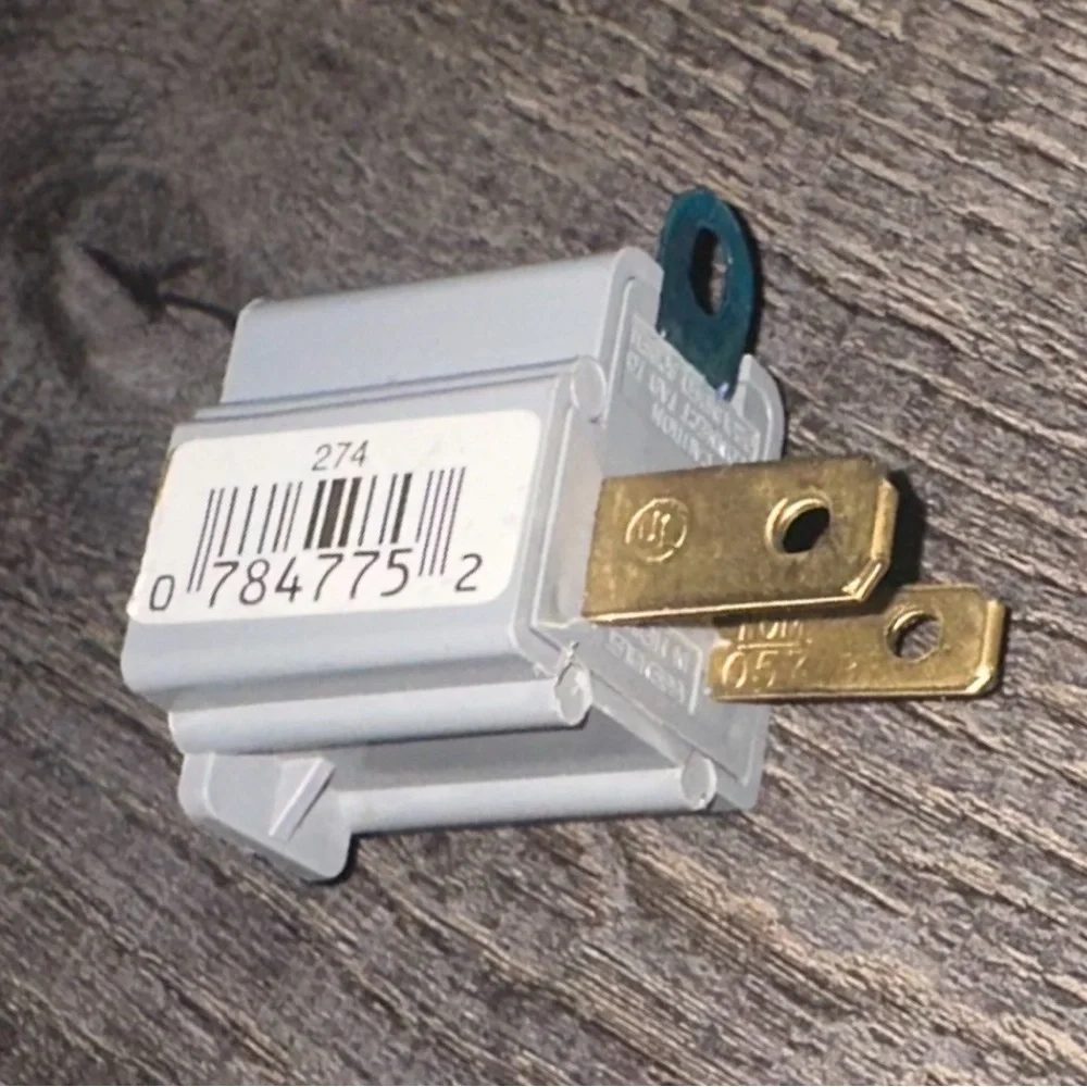 💞 New Leviton Gray Electrical 3-Prong to 2-Prong Electrical Plug Adapter